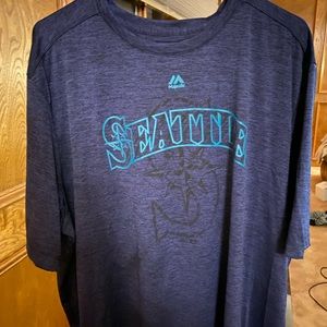 Men’s 2xl Seattle tee shirt blue Majestic cool